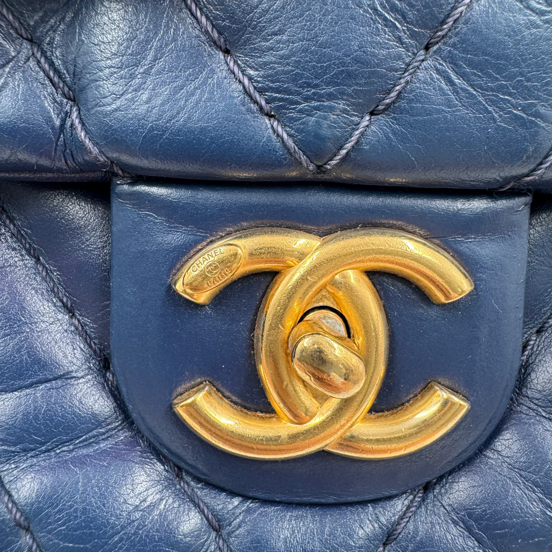 CHANEL CHEVRON MEDALLION CHARM FLAP BAG